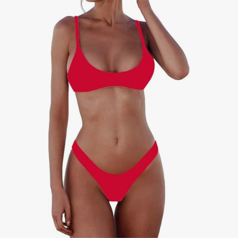 Red Women's TEMPT ME Bikini thong swimsuit size M